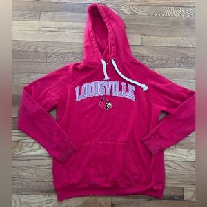 University of Louisville Cardinals Embroidered Hooded Sweatshirt - Size M